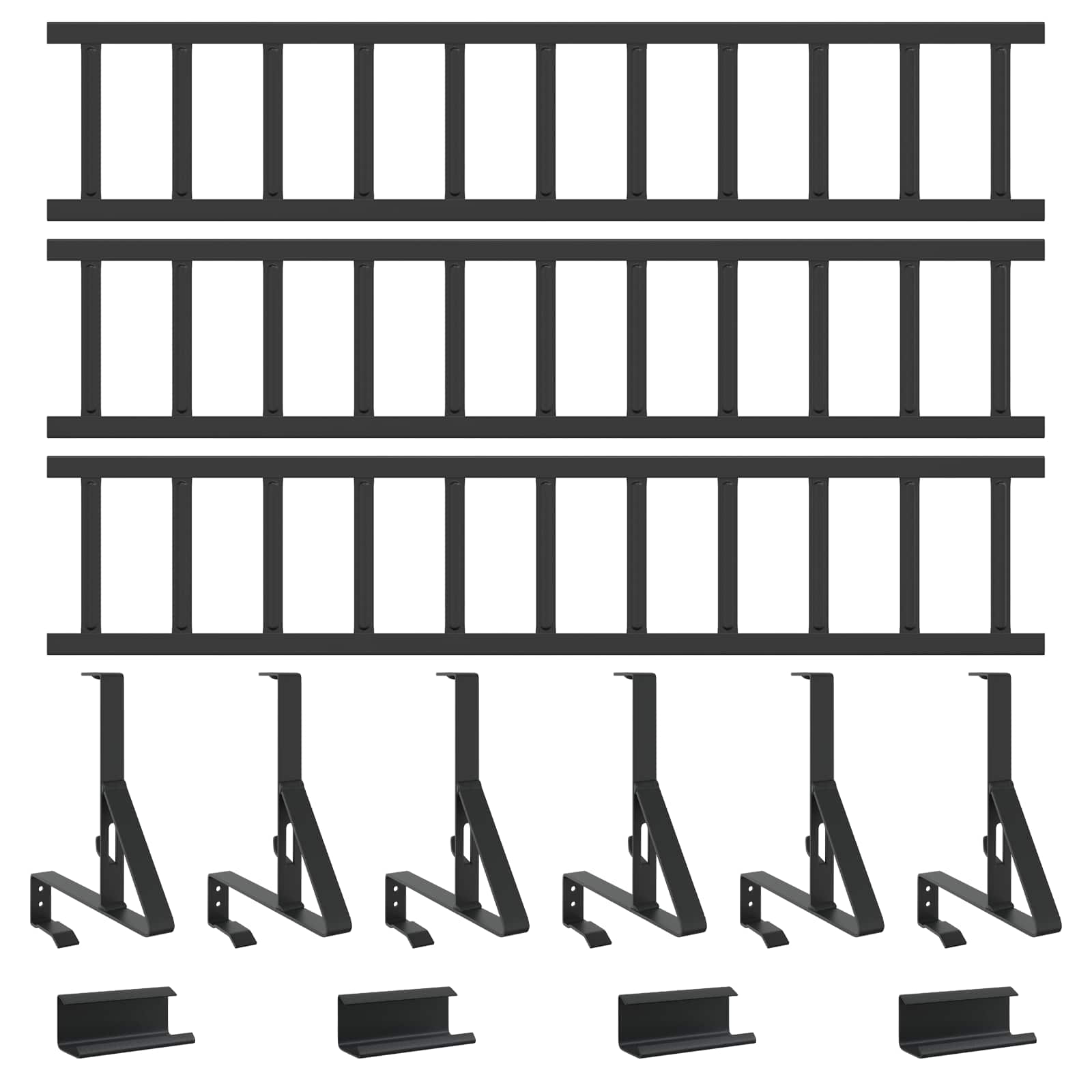 Guardia per neve sul tetto Nero 300 x 29,5 x 34,5 cm Acciaio
