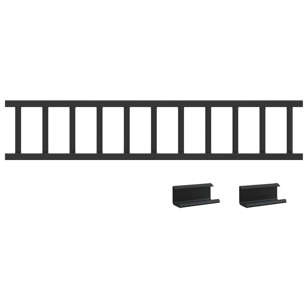 Guardia per neve sul tetto Nero 300 x 2,5 x 20 cm Acciaio