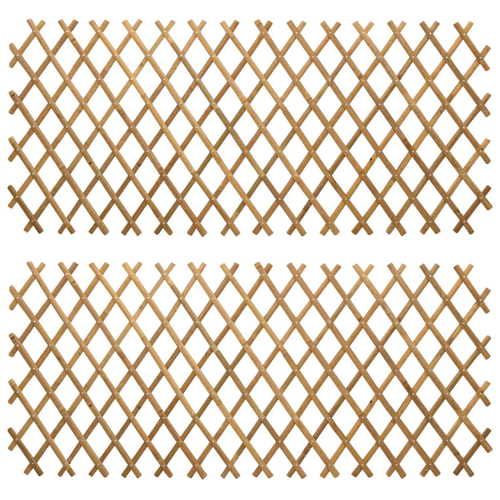Recinto Trellis Espandibile in Bambù 2 pezzi Marrone Chiaro 100 x 105 cm