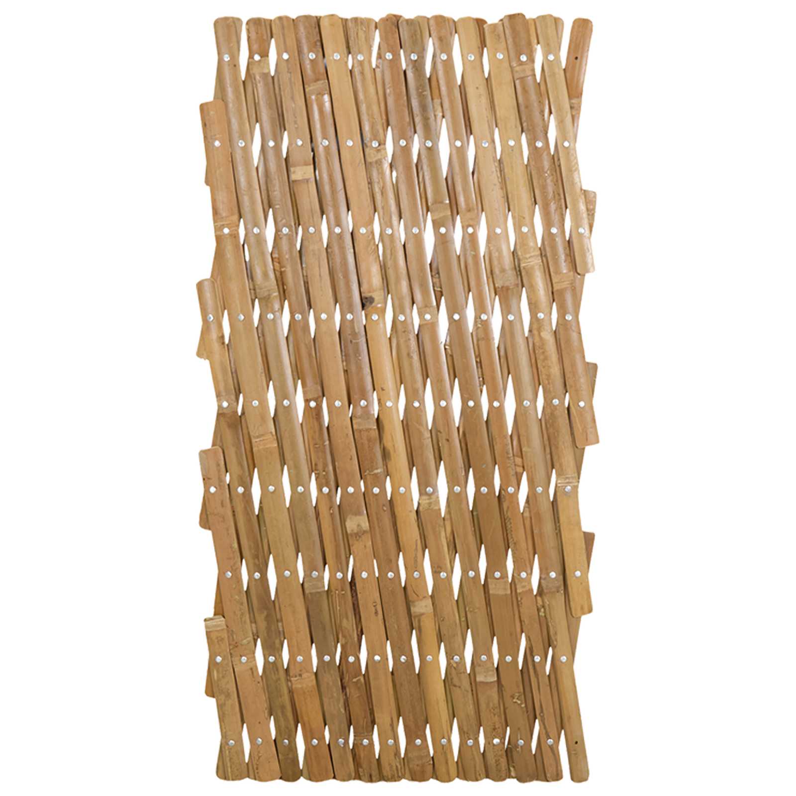 Recinto Trellis Espandibile in Bambù 2 pezzi Marrone Chiaro 100 x 105 cm