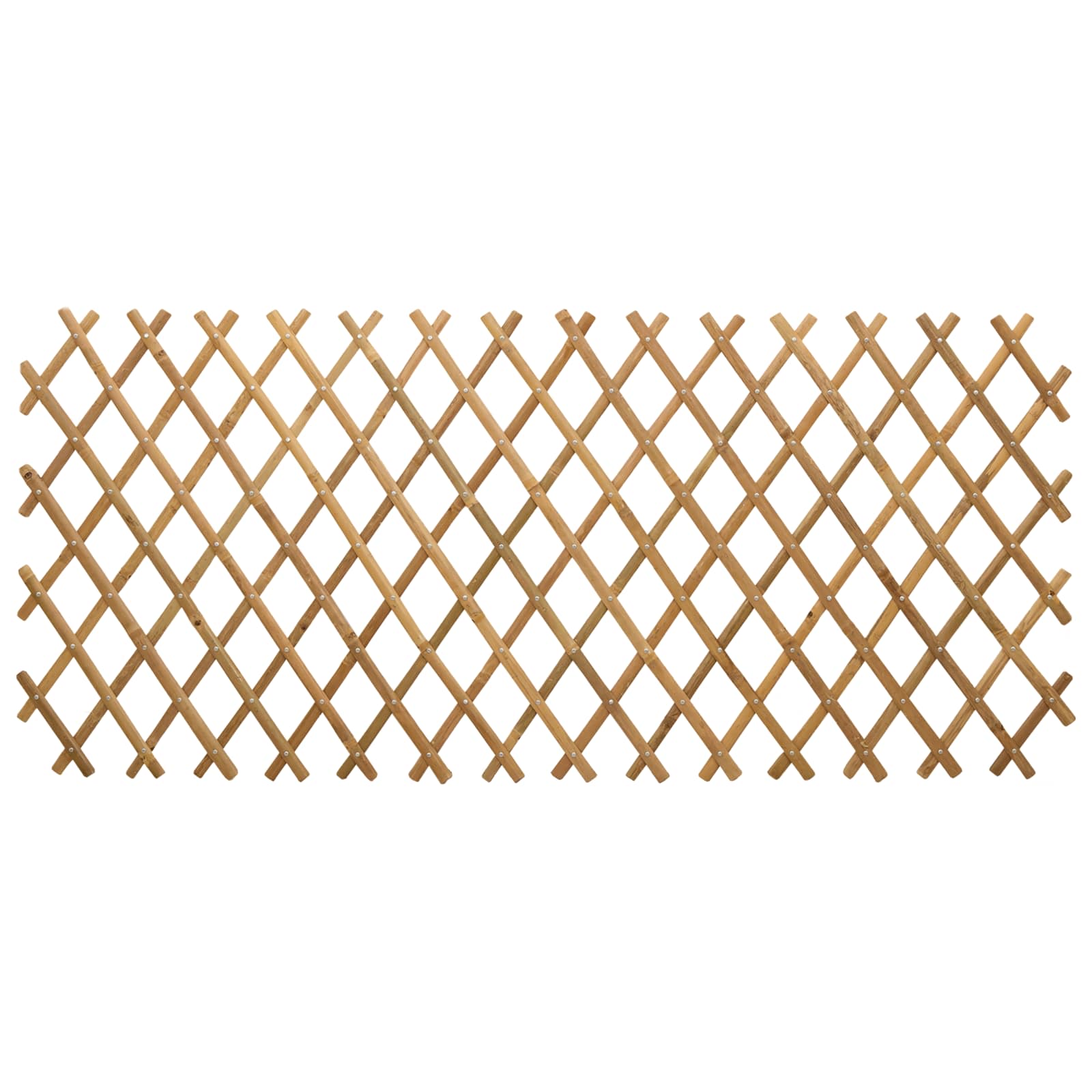 Recinto Trellis Espandibile in Bambù 2 pezzi Marrone Chiaro 100 x 105 cm