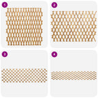 Recinto Trellis Espandibile in Bambù 2 pezzi Marrone Chiaro 100 x 105 cm