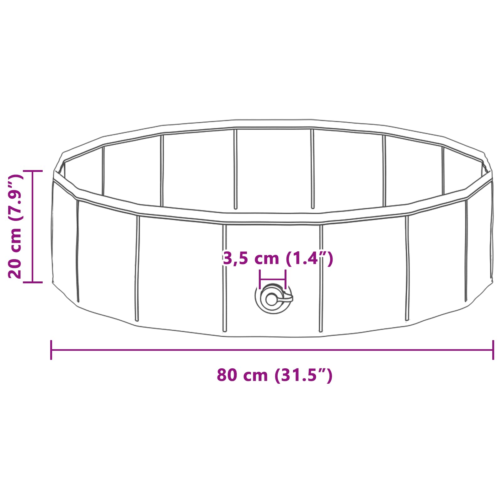 Piscina per bambini Rosso Ø 80 x 20 cm