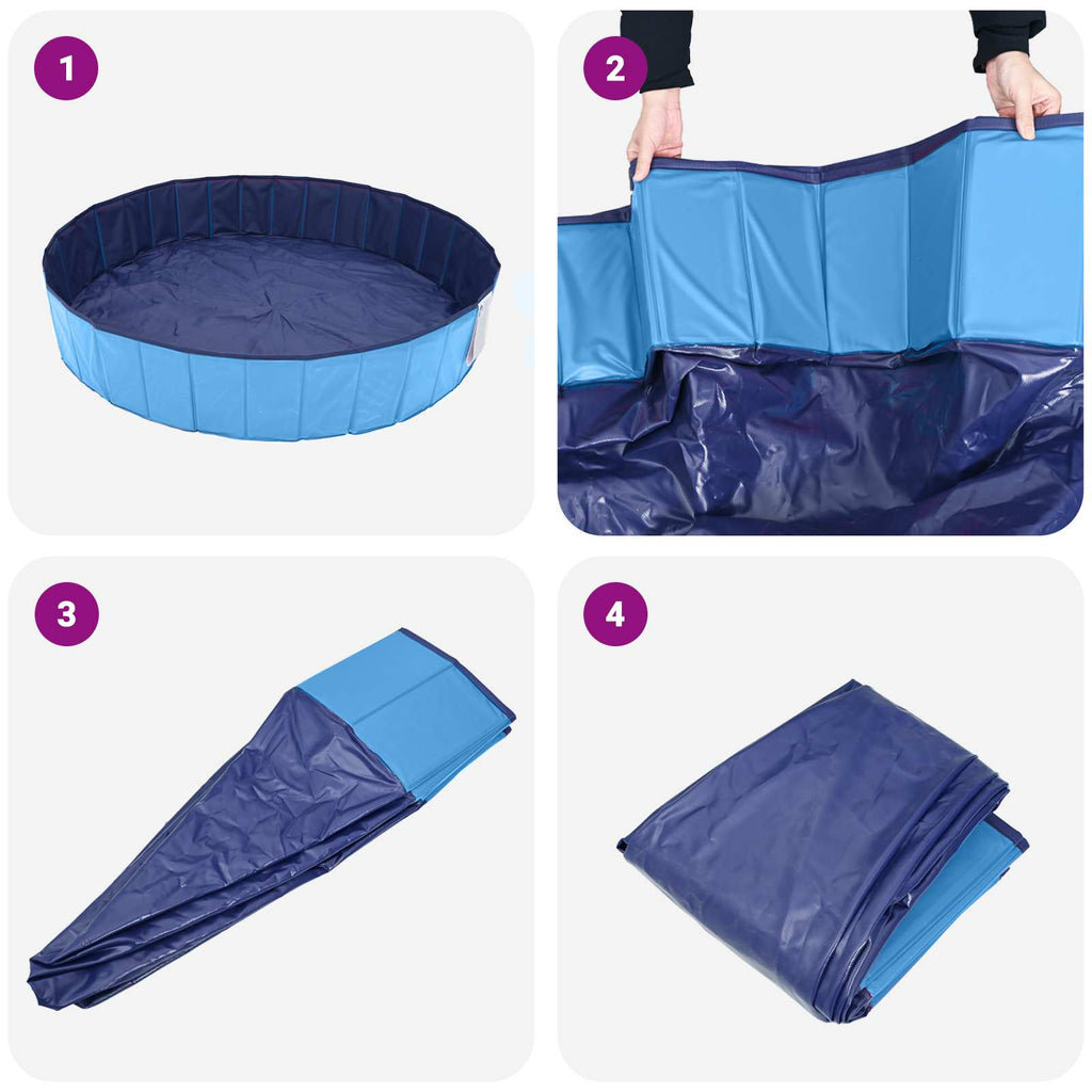 Piscina per bambini blu Ø 160 x 30 cm