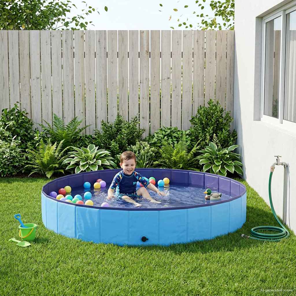 Piscina pieghevole per bambini Blu Ø200 x 30 cm