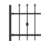 Recinzione a punte Asten in acciaio verniciato nero 200x110 cm