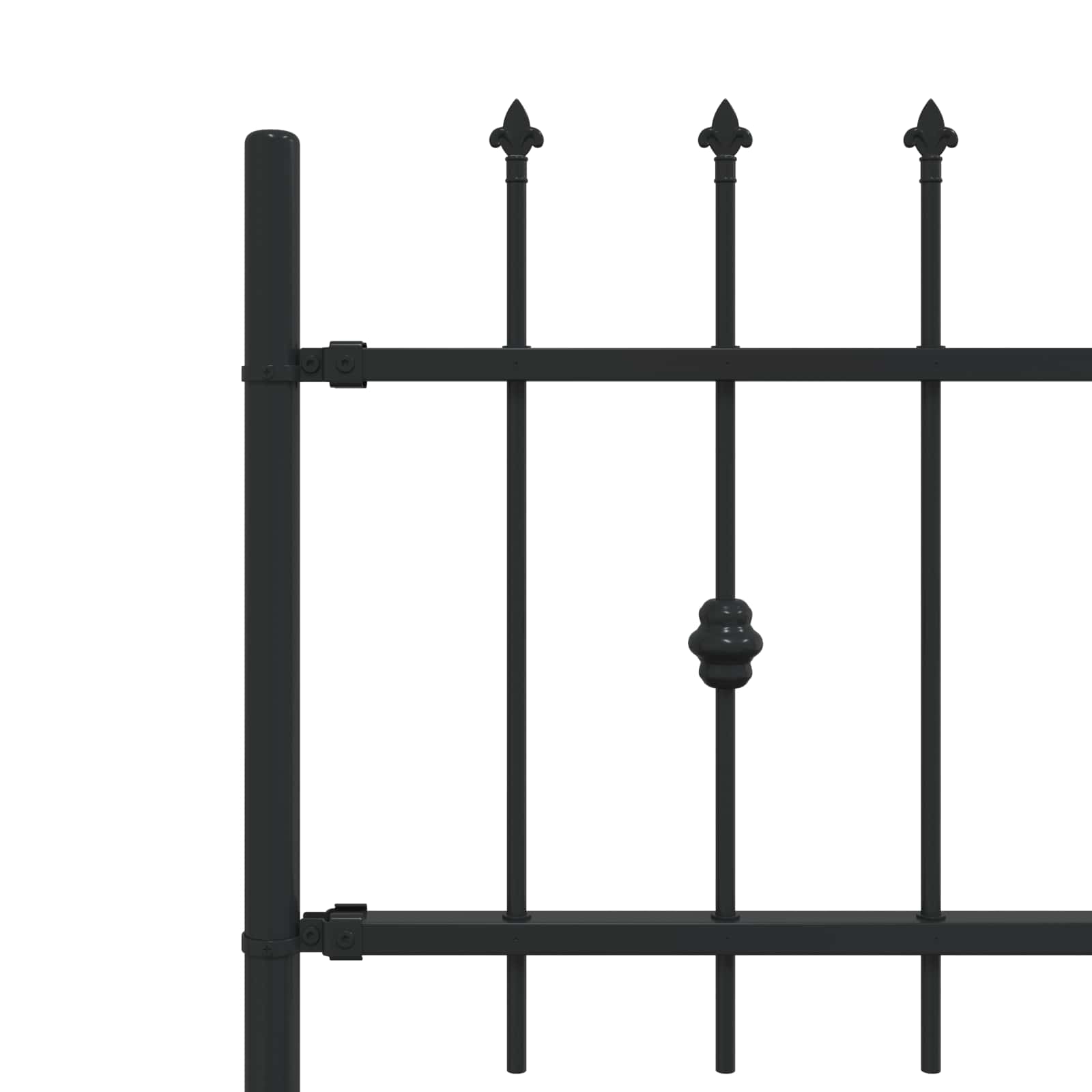 Recinzione a punte Asten in acciaio verniciato nero 200x110 cm