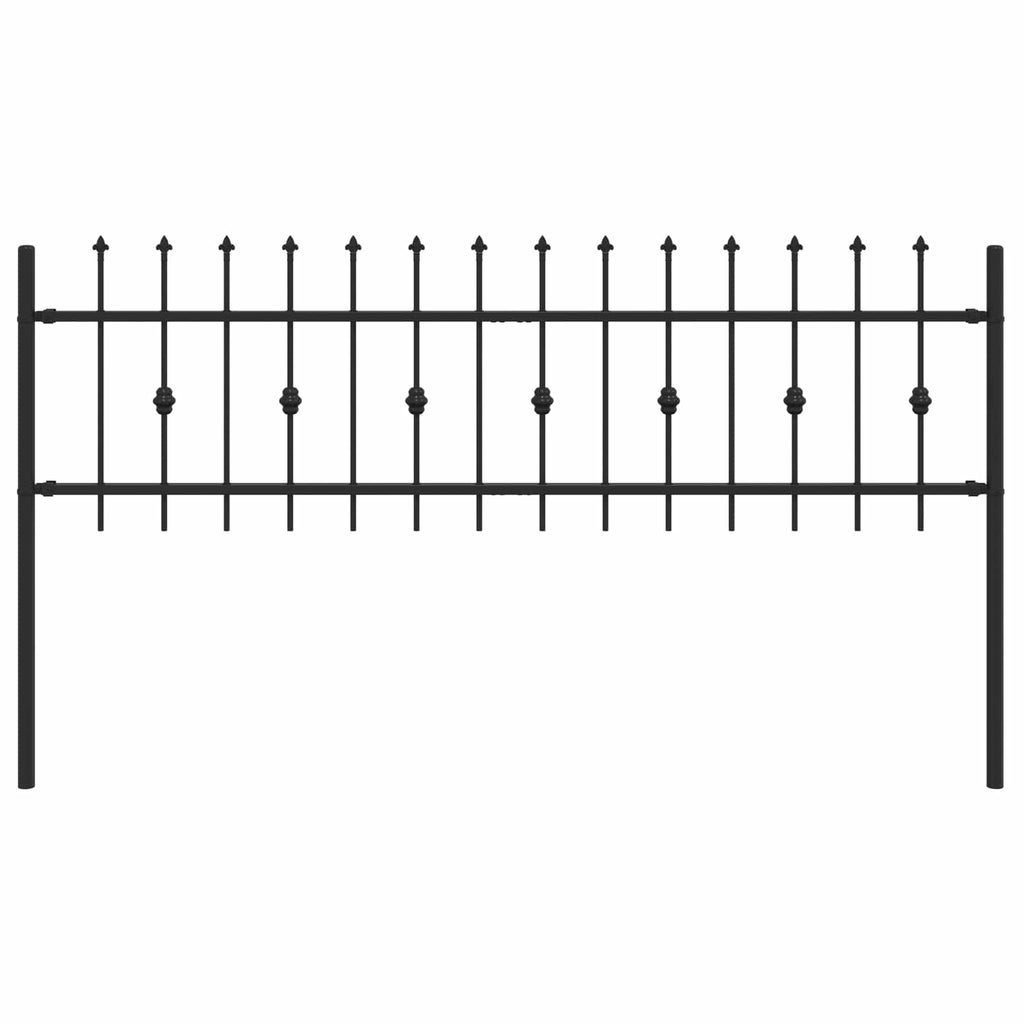 Recinzione a punte Asten in acciaio verniciato nero 200x110 cm