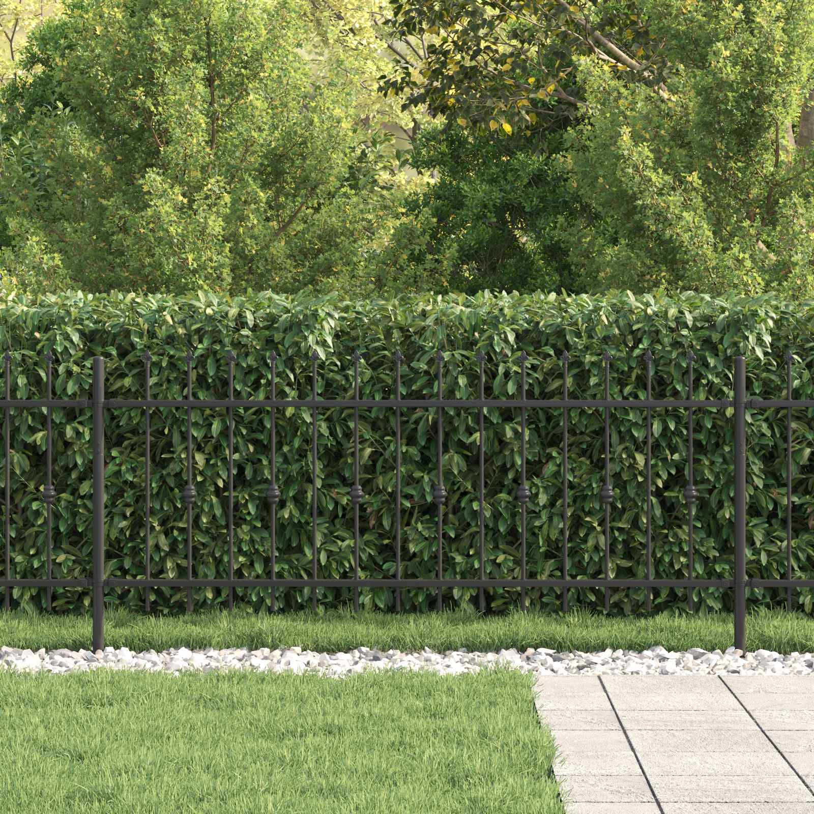 Recinzione a punte Asten Nero 200 x 130 cm