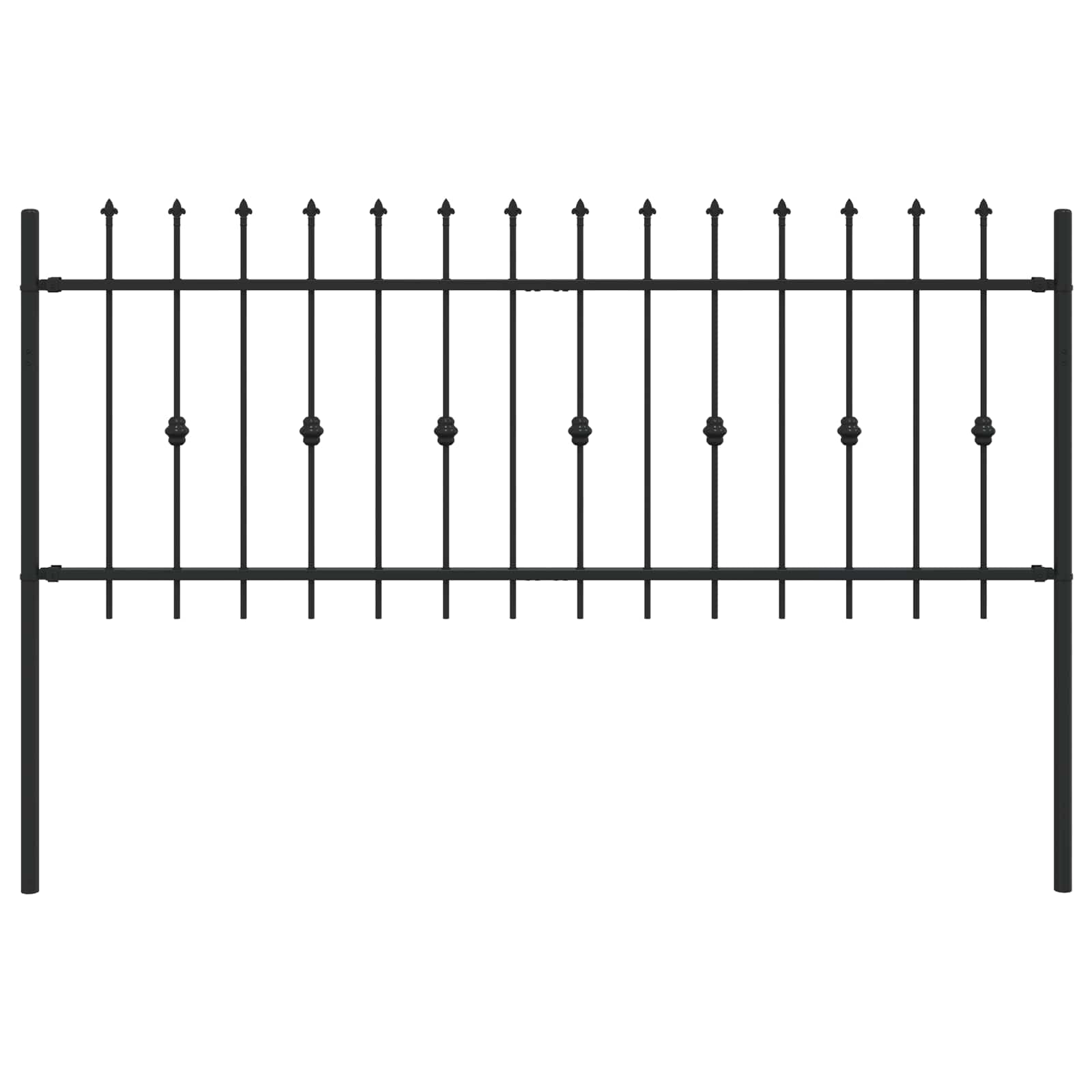 Recinzione a punte Asten Nero 200 x 130 cm