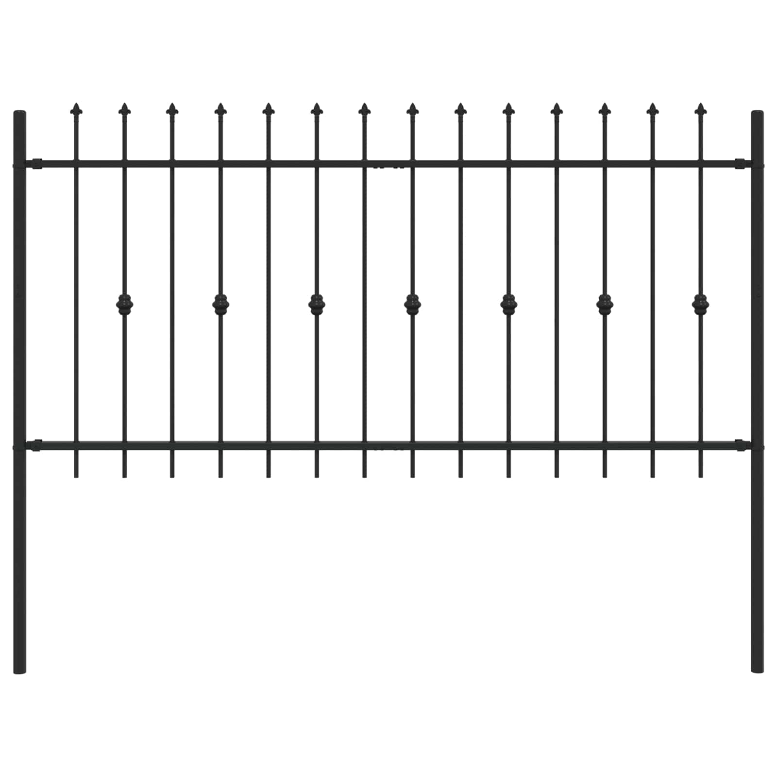 Recinzione a punte Asten Nero 200 x 150 cm