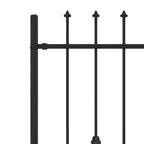 Recinzione a punte Asten nero 200x166 cm in acciaio verniciato
