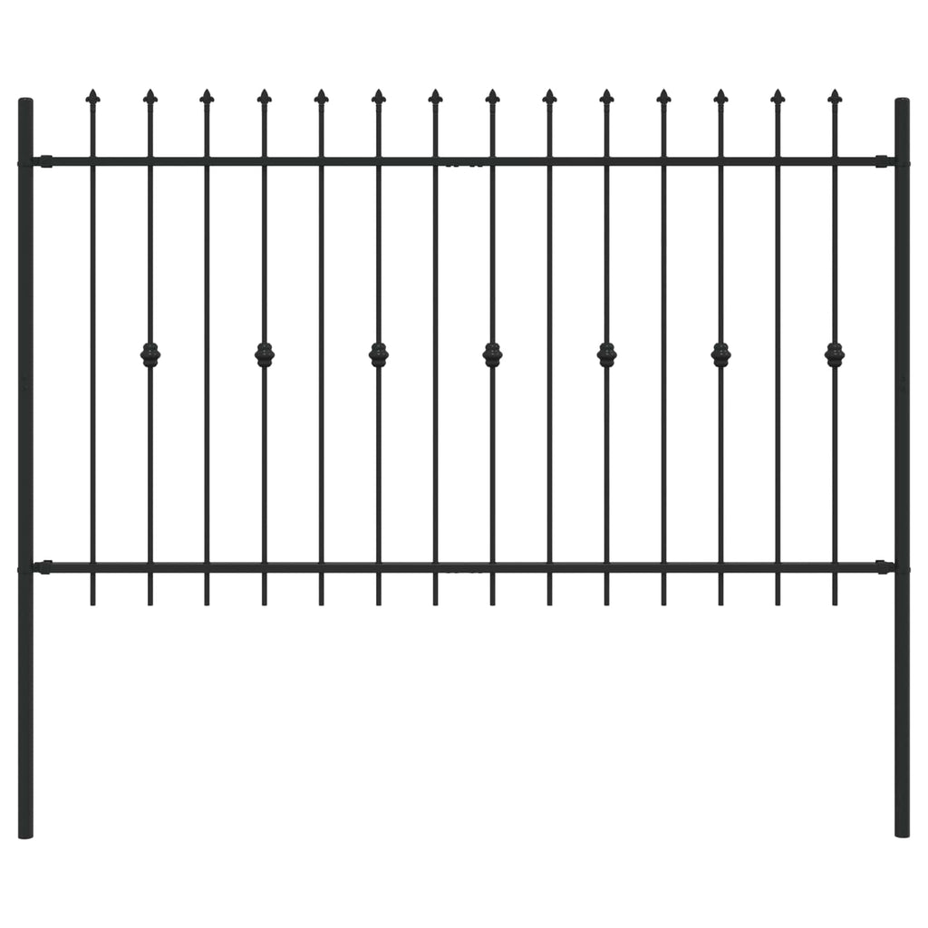 Recinzione a punte Asten nero 200x166 cm in acciaio verniciato
