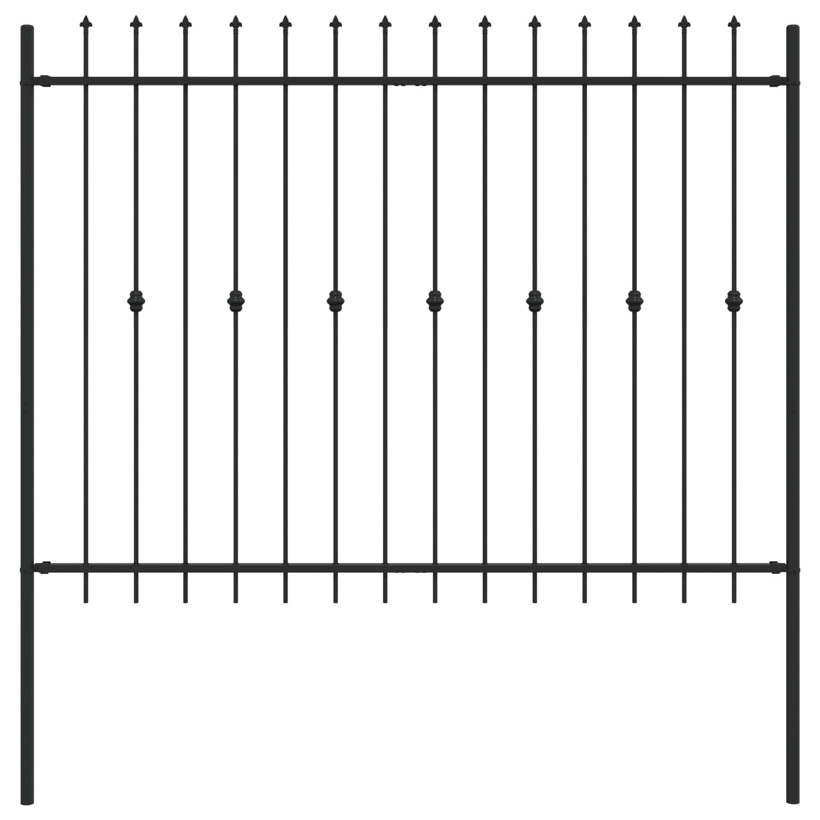 Recinzione a punte Asten Nero 200 x 200 cm