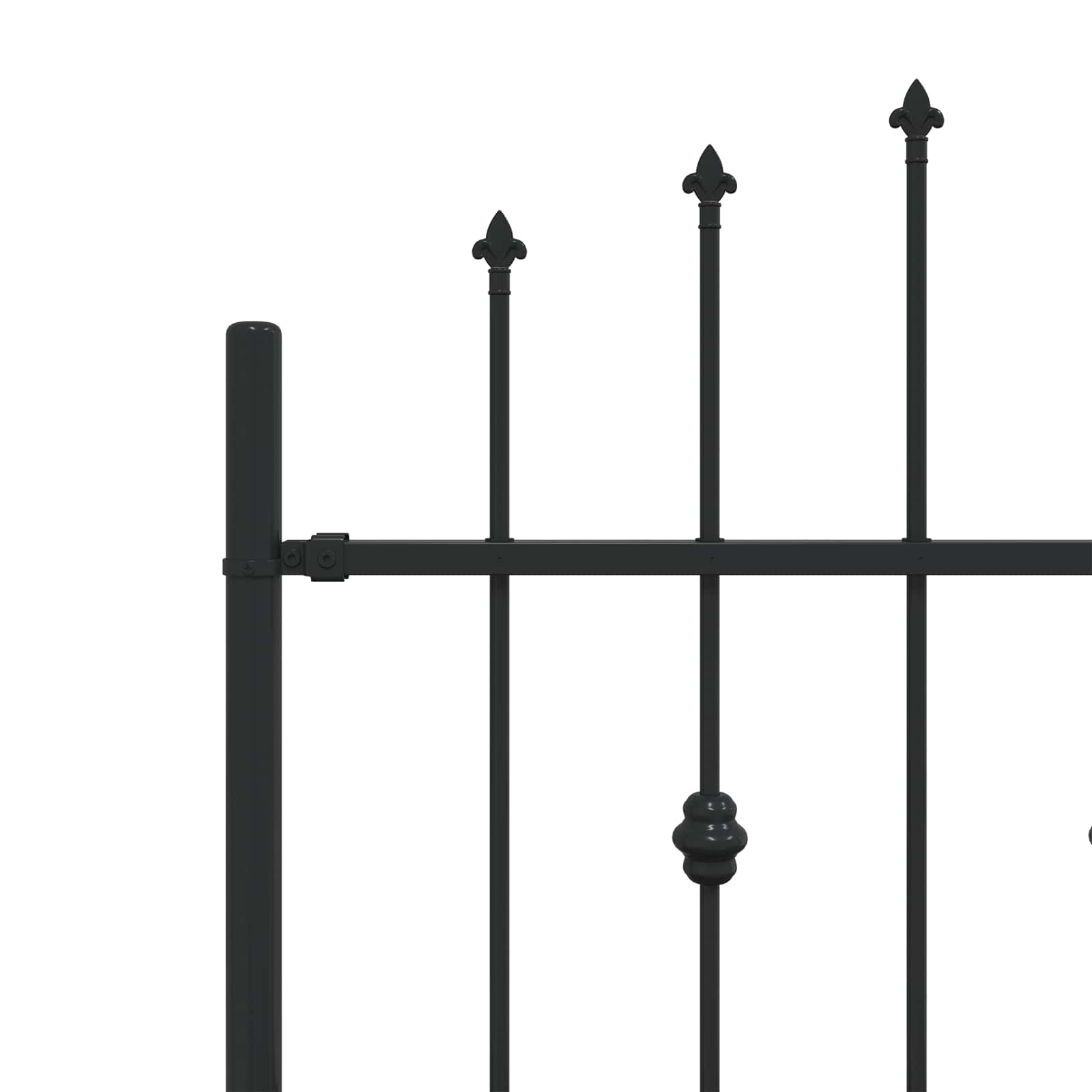 Recinzione a punte Asten nero 200x110 cm in acciaio verniciato