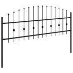 Recinzione a punte Asten nero 200x110 cm in acciaio verniciato