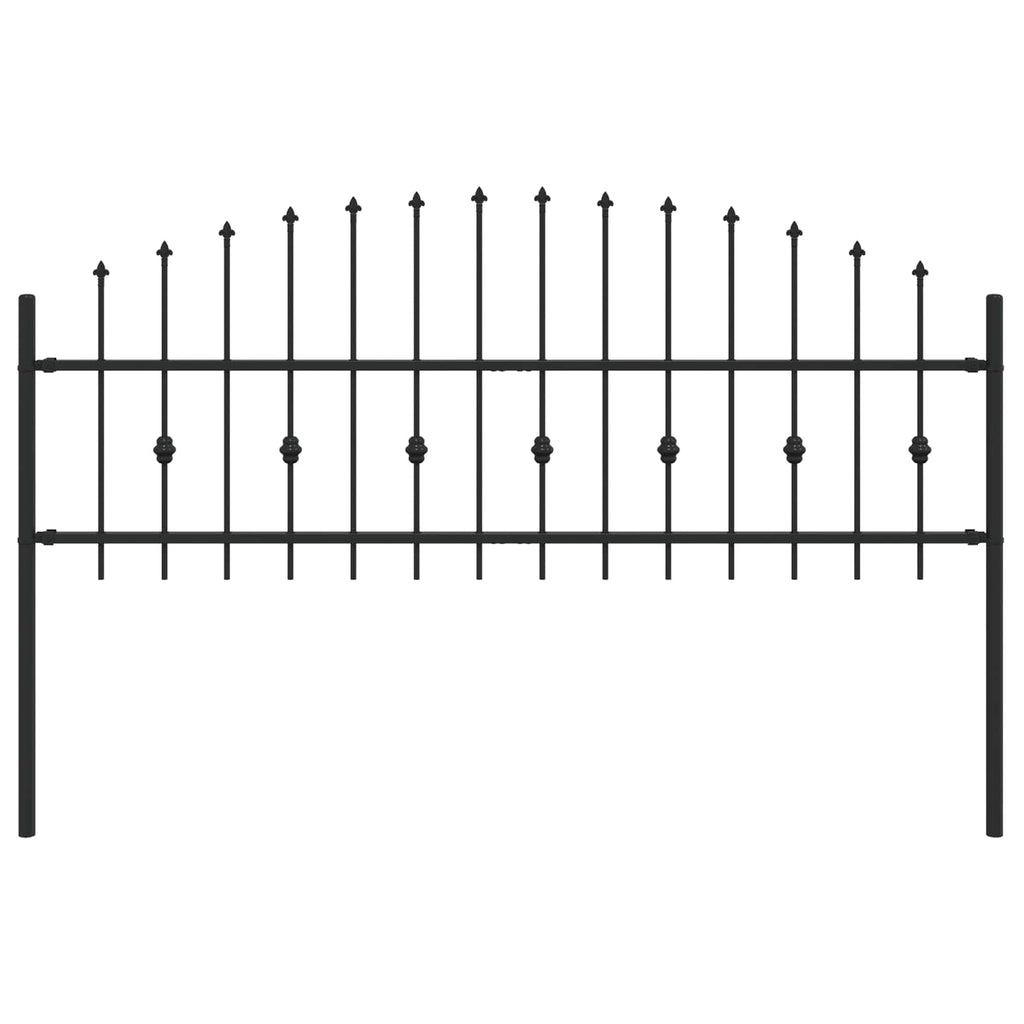 Recinzione a punte Asten nero 200x110 cm in acciaio verniciato