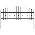 Recinzione a punte Asten nero 200x110 cm in acciaio verniciato