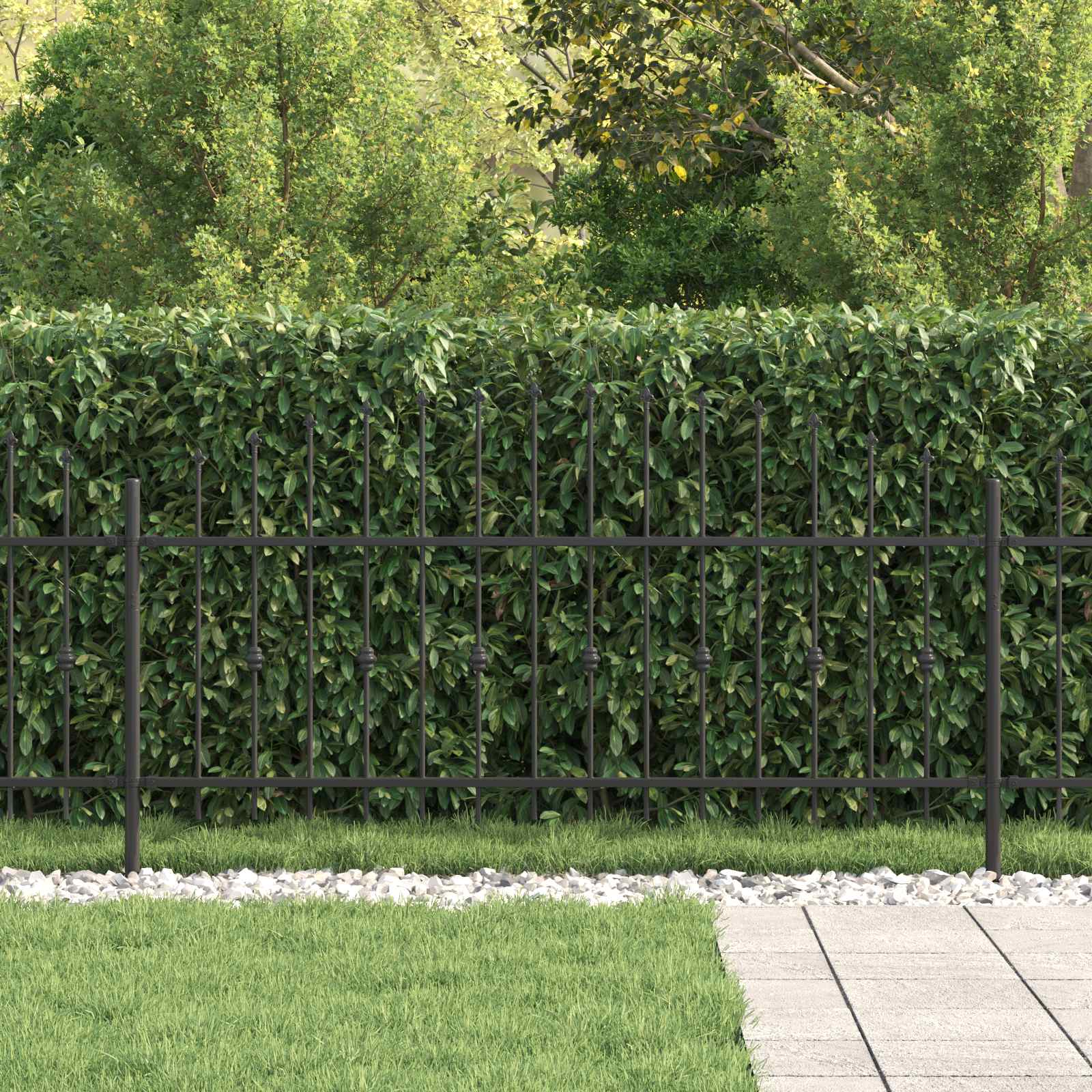 Recinzione a punte Asten nero 200 x 130 cm