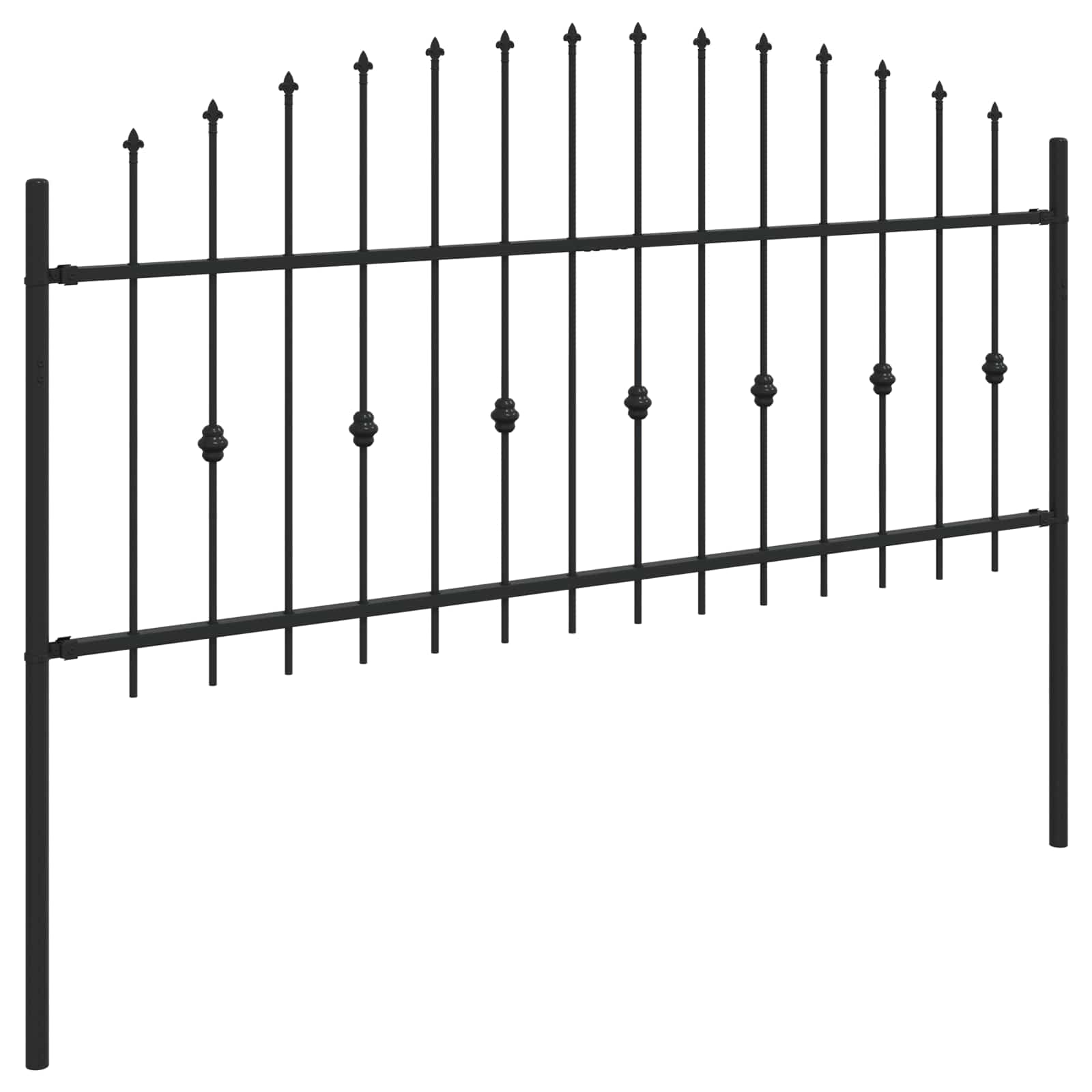 Recinzione a punte Asten nero 200 x 130 cm