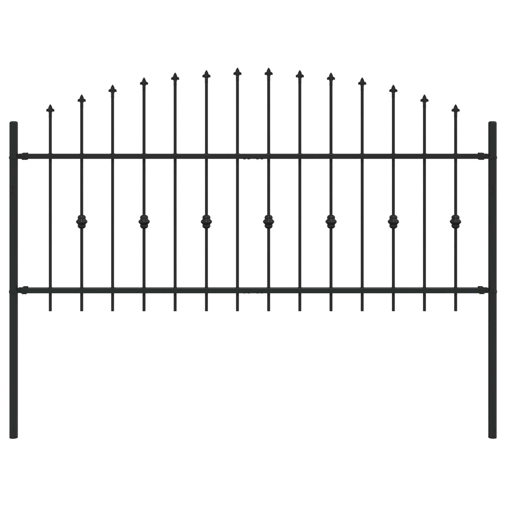 Recinzione a punte Asten nero 200 x 130 cm