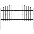 Recinzione a punte Asten nero 200 x 130 cm