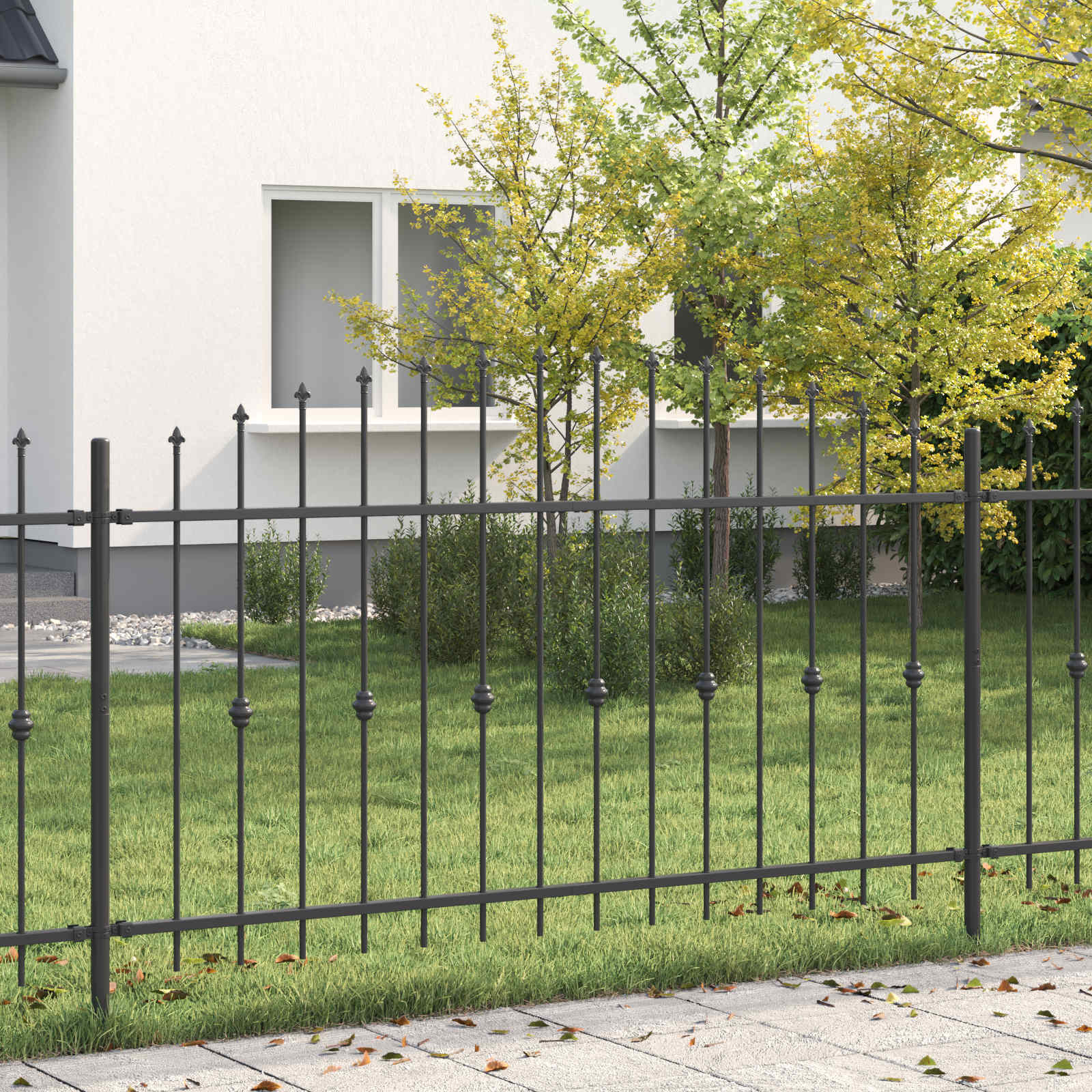 Recinzione a punte Asten Nero 200 x 150 cm