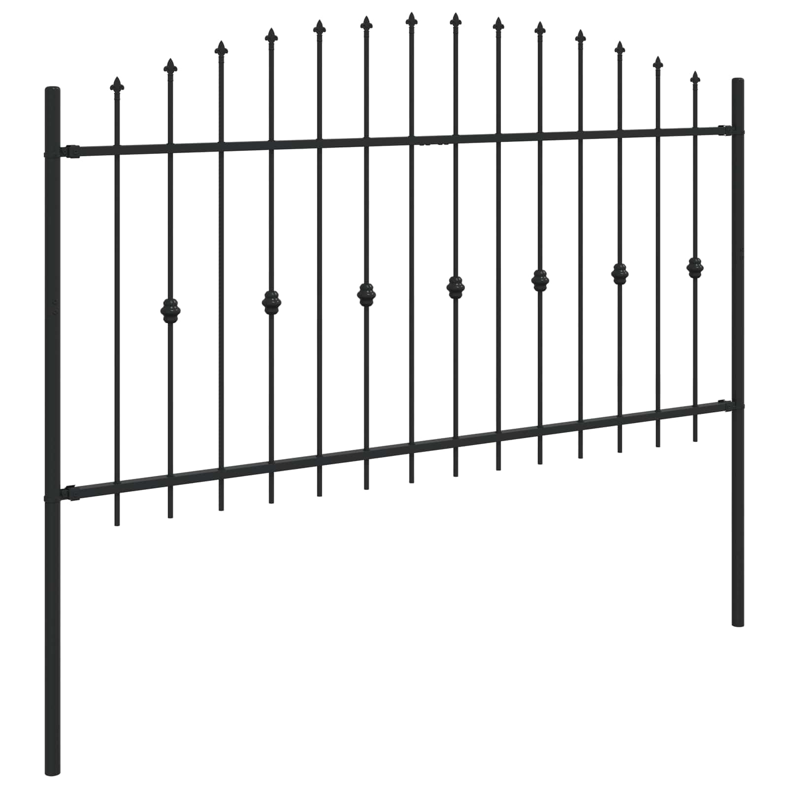 Recinzione a punte Asten Nero 200 x 150 cm