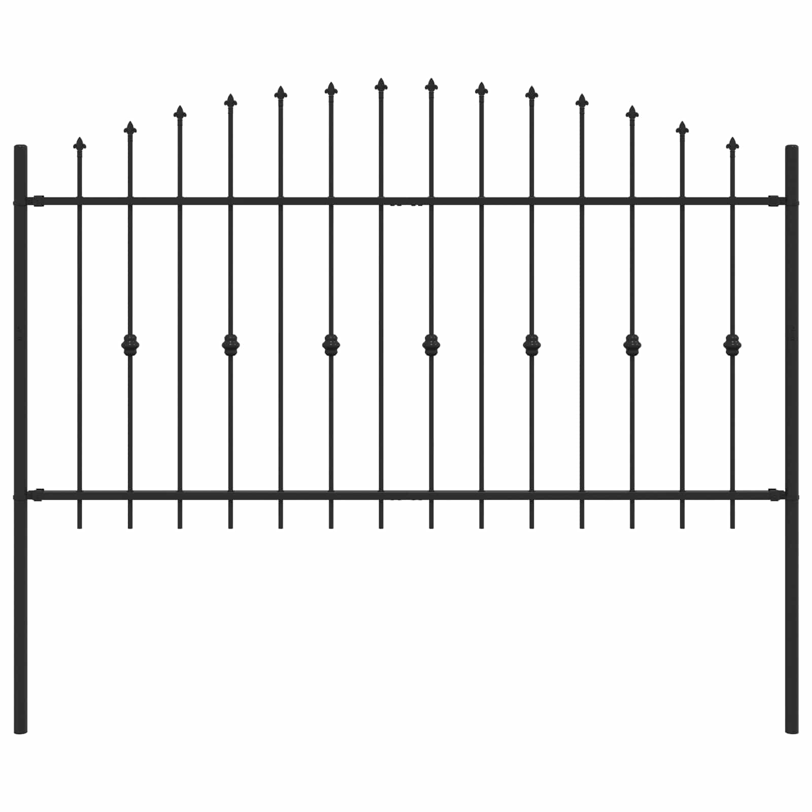 Recinzione a punte Asten Nero 200 x 150 cm