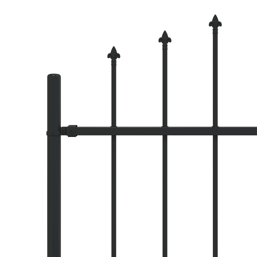 Recinzione a punte Asten nero 200x166 cm acciaio verniciato