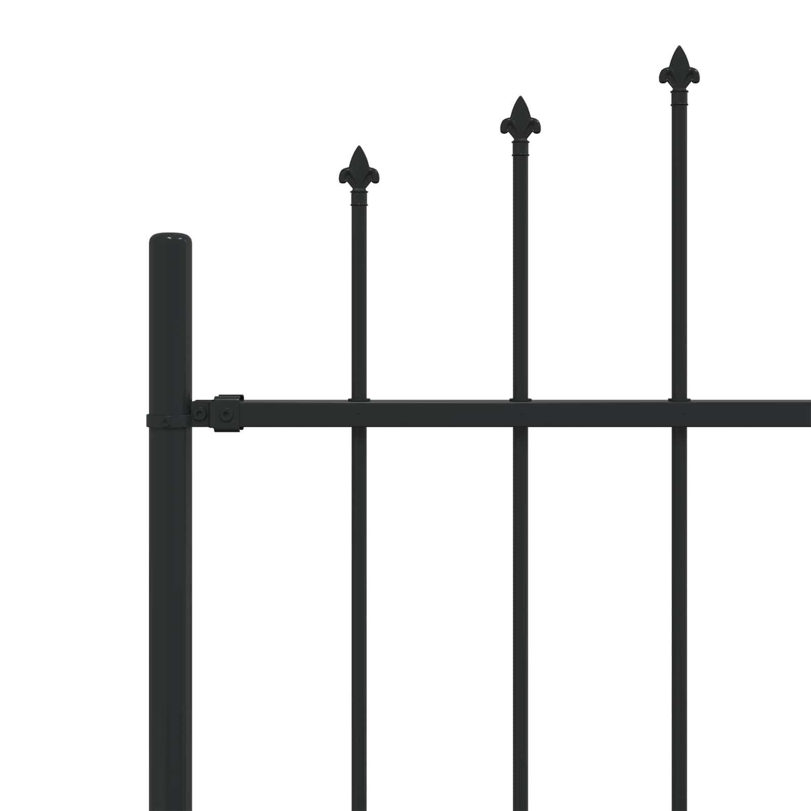 Recinzione a punte Asten nero 200x166 cm acciaio verniciato