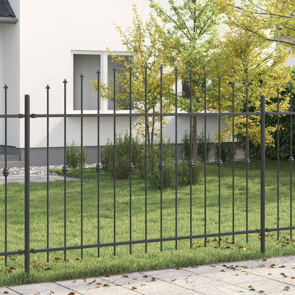Recinzione a punte Asten nero 200x166 cm acciaio verniciato