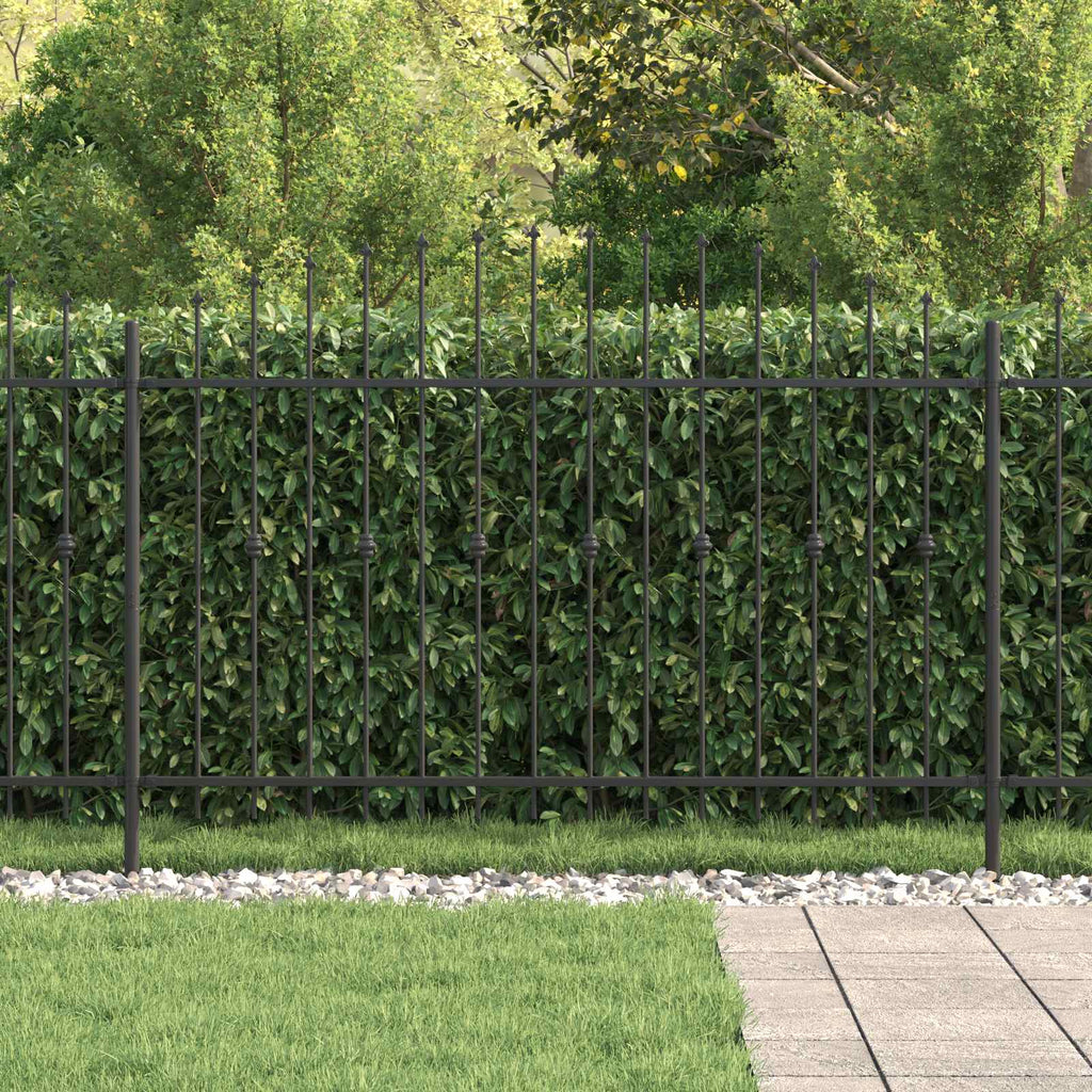 Recinzione a punte Asten nero 200x166 cm acciaio verniciato