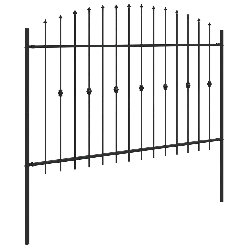 Recinzione a punte Asten nero 200x166 cm acciaio verniciato