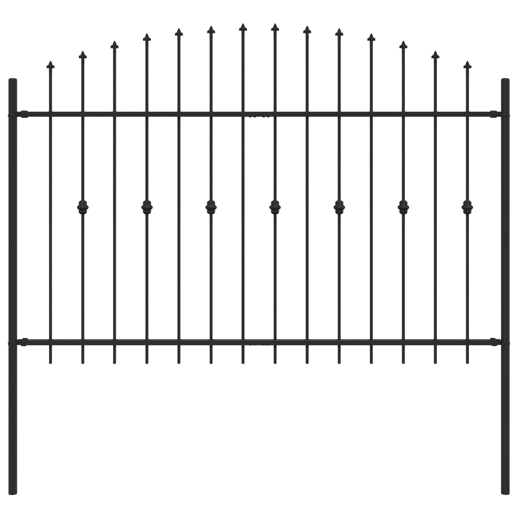 Recinzione a punte Asten nero 200x166 cm acciaio verniciato
