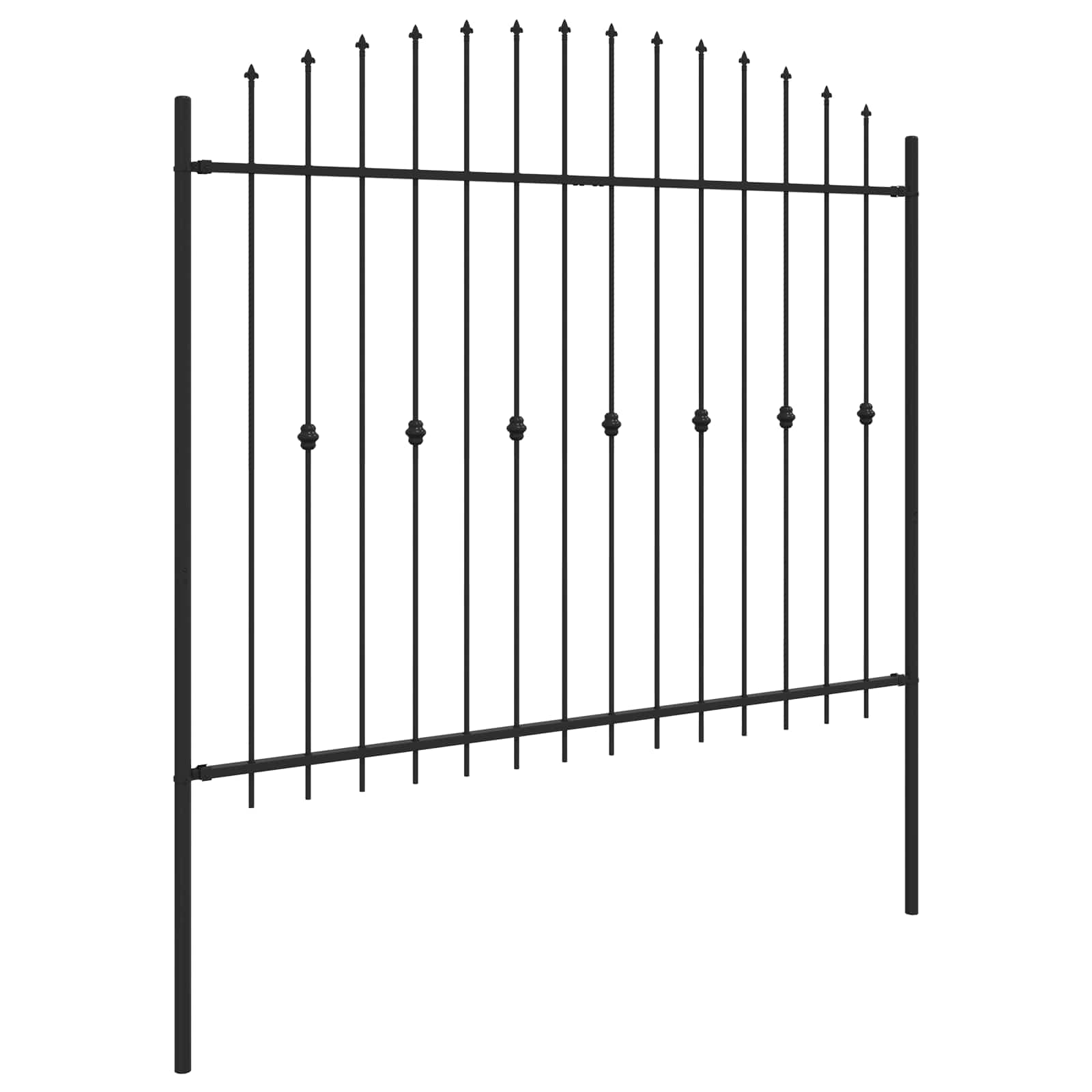 Recinzione a punte Asten Nero 200 x 200 cm