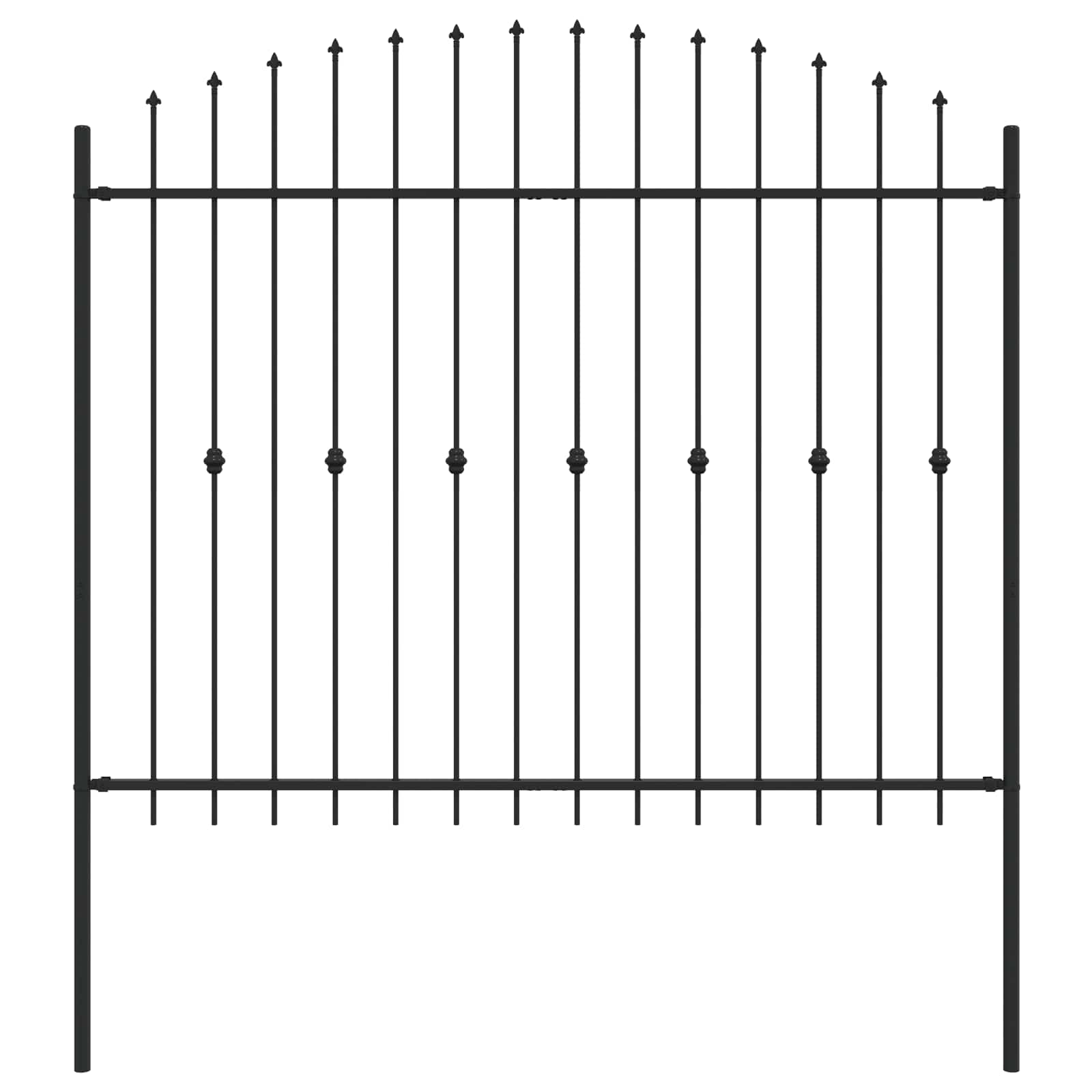 Recinzione a punte Asten Nero 200 x 200 cm