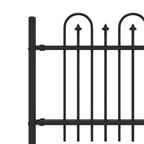 Recinzione ad arco a picchetto Dronten nero 200x110 cm
