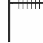 Recinzione ad arco a picchetto Dronten nero 200x110 cm