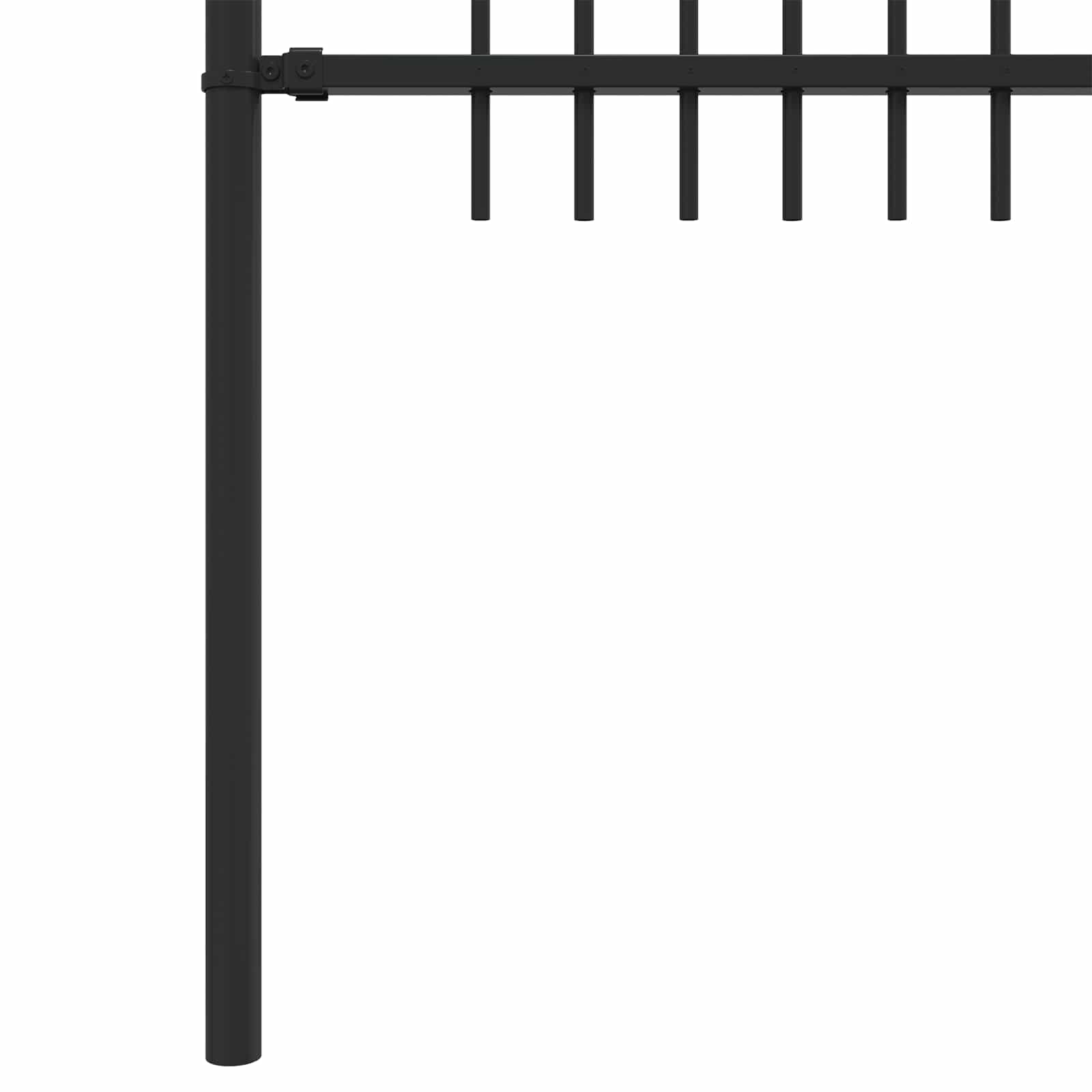 Recinzione ad arco a picchetto Dronten nero 200x110 cm