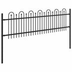 Recinzione ad arco a picchetto Dronten nero 200x110 cm