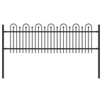 Recinzione ad arco a picchetto Dronten nero 200x110 cm