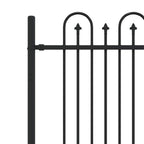 Recinzione ad arco a picchetto Dronten Nero 200x130 cm
