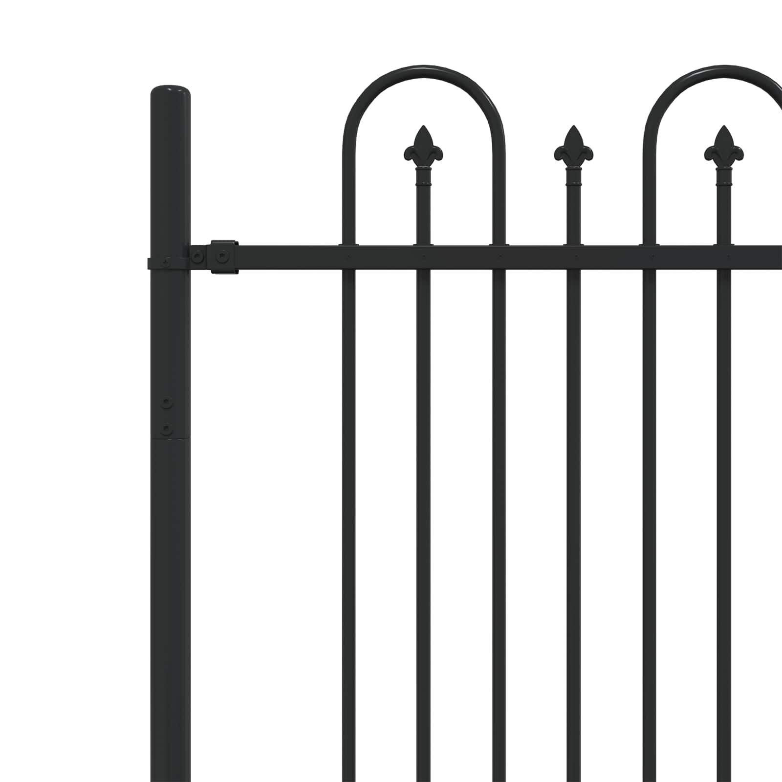Recinzione ad arco a picchetto Dronten Nero 200x130 cm