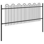 Recinzione ad arco a picchetto Dronten Nero 200x130 cm