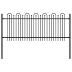 Recinzione ad arco a picchetto Dronten Nero 200x130 cm