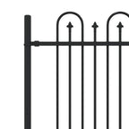 Recinzione ad arco a picchetto Dronten nero 200x150 cm