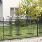 Recinzione ad arco a picchetto Dronten nero 200x150 cm