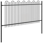 Recinzione ad arco a picchetto Dronten nero 200x150 cm