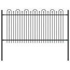 Recinzione ad arco a picchetto Dronten nero 200x150 cm